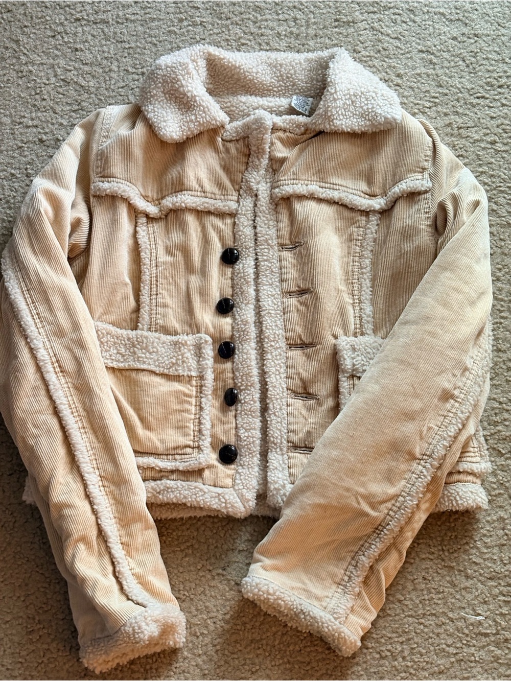 OTB Vintage Jeanswear One Tuff Babe Beige Jacket S